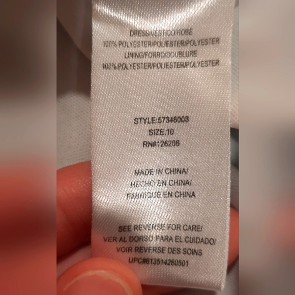 Special Occasion by Marmellata Blue/White Sleeveless Polyester Dress size 10 - Picture 11 of 11